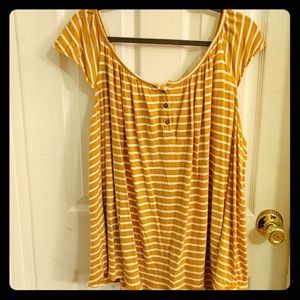 BUTTERY soft yellow casual top.